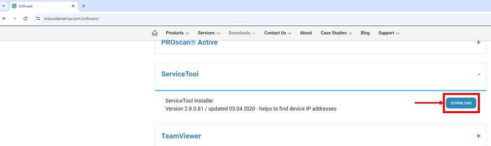 Scroll down until you find "ServiceTool"