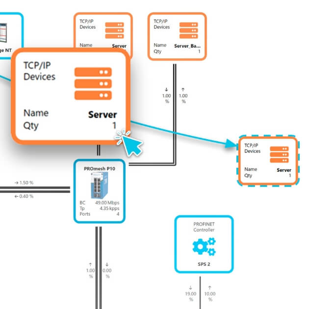 PROnetplan V2 drag-and-drop topology view