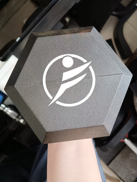 Hex Rubber Dumbbells'