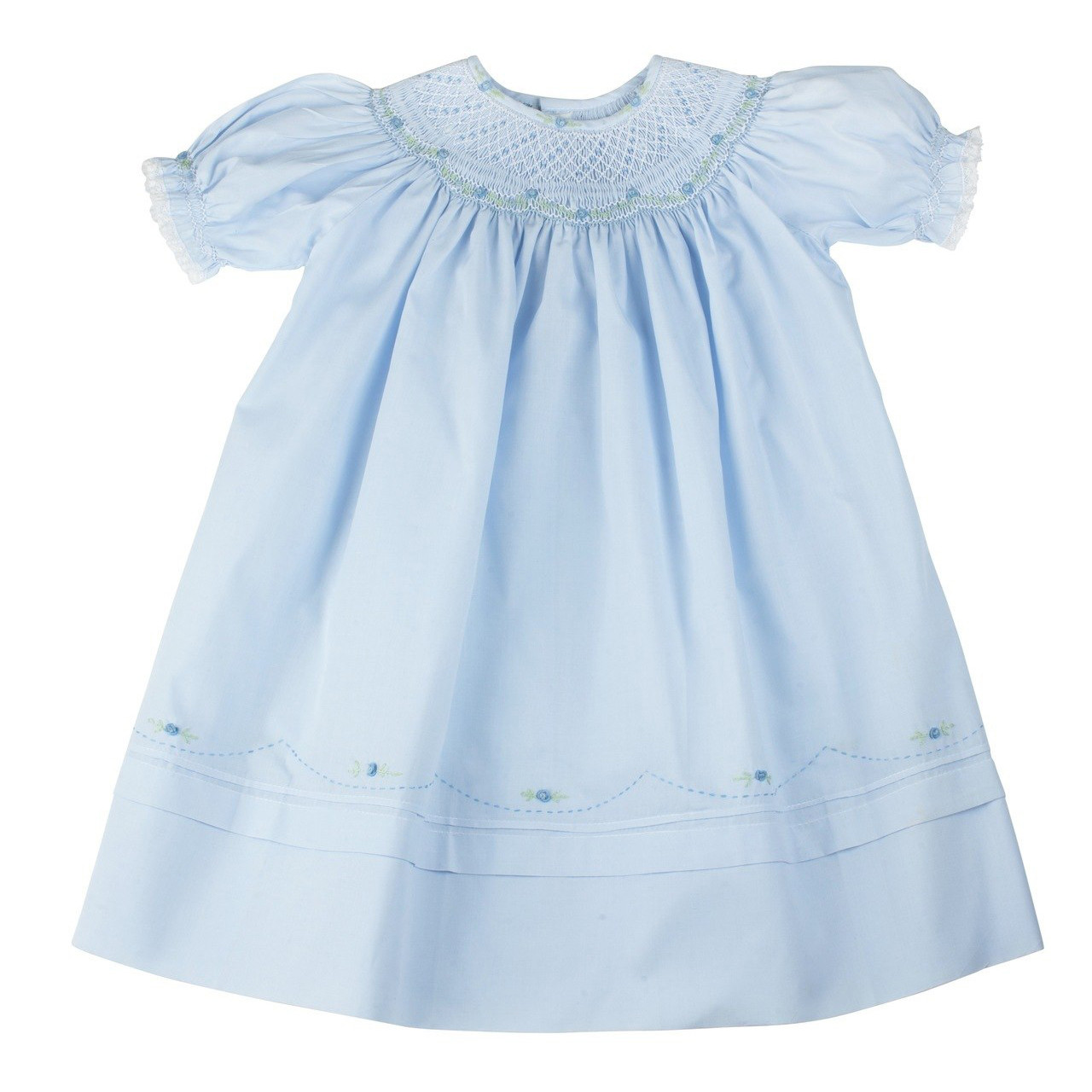 Toddler Girl Lily French Blue Floral Bishop Dress main image 1