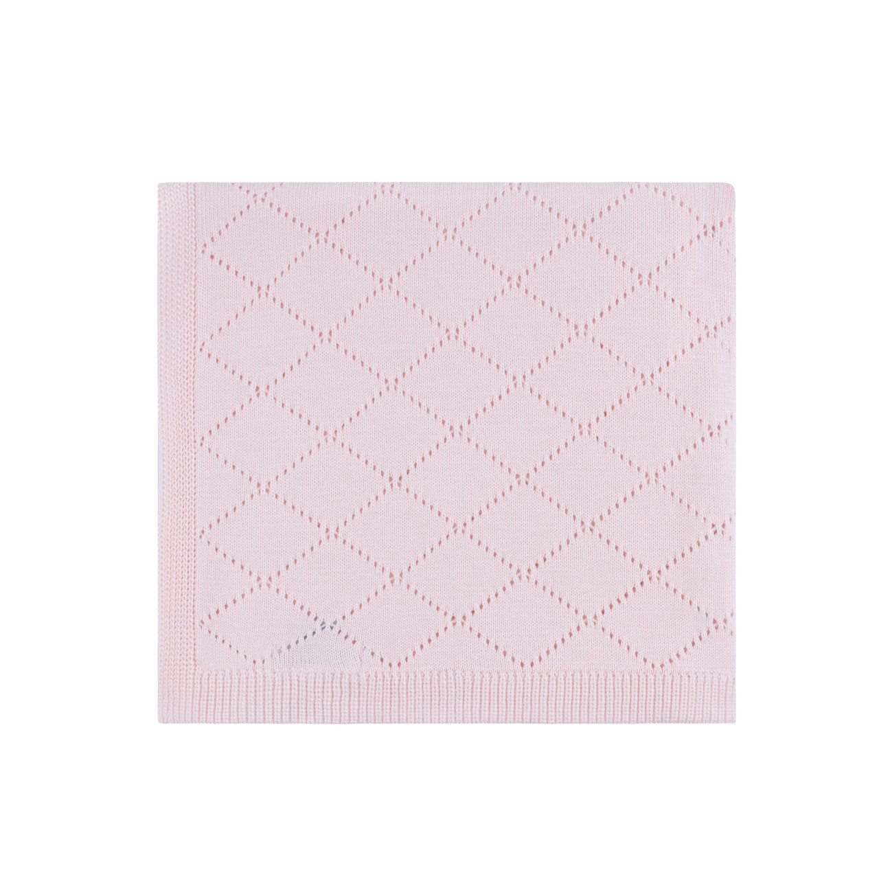 Feltman Brothers Ribbon Pointelle Knit Blanket, Blue