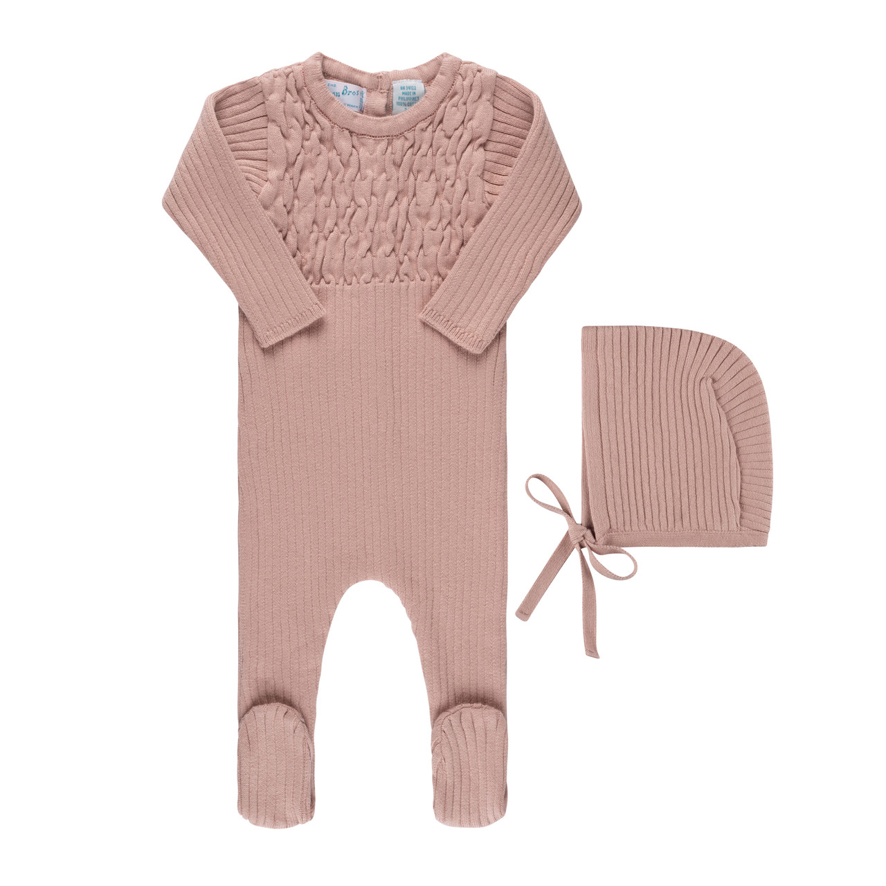 Ribbed Newborn Knit Outfit I Newborn Layette with Hat | Feltman