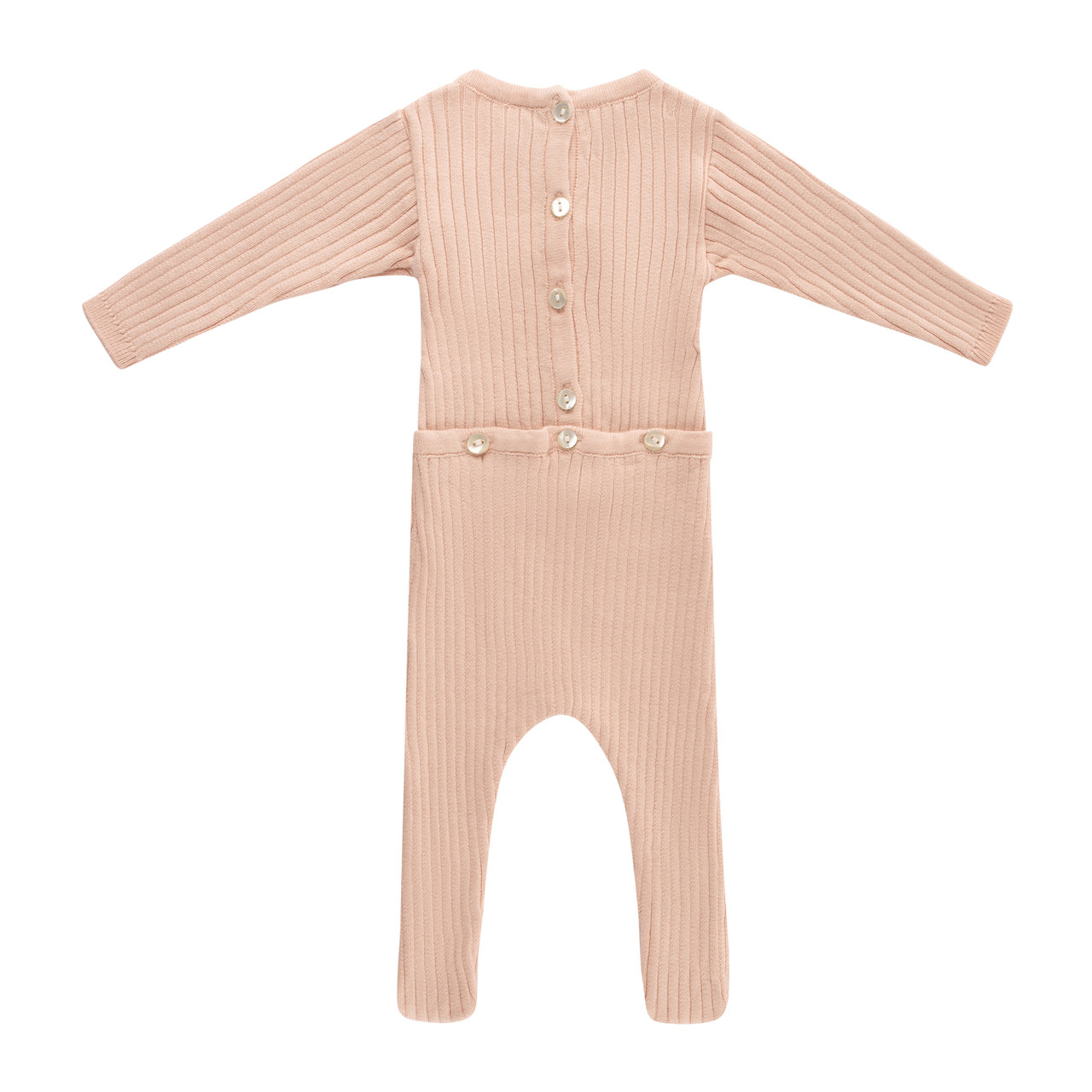 Scallop Trimmed Rib Knit Romper & Bonnet I Newborn Layette with