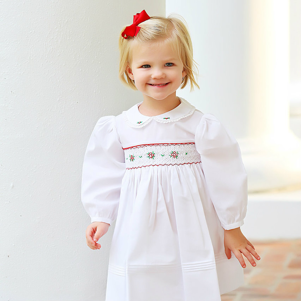 Smocked christmas dresses for on sale toddlers