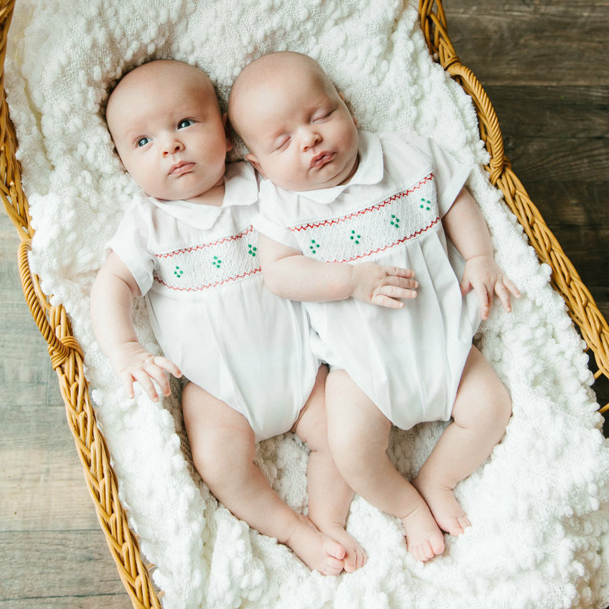 Smocked Christmas Romper Newborn Baby Clothes I Feltman Brothers