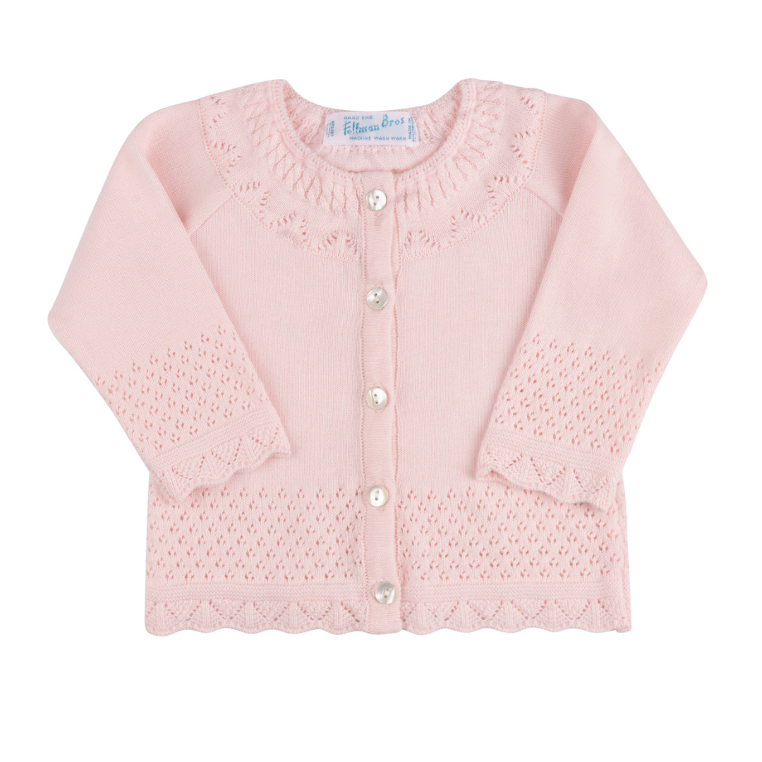Feltman Brothers Strickdecke Mit Diamantmuster – 101,6x101,6 Cm, Weich, Pink, Für Babykorb, Kinderwagen & Zum Kuscheln