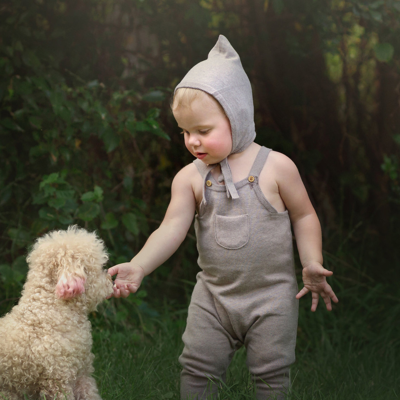 Pointed sales baby bonnet