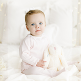 Rose Ruffle Collar Diamond Knit Set