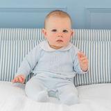 Velour Dot Knit Romper with Hat