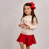 Girls Vintage Embroidered Knit Sweater