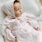 Ribbon Smocked Take Me Home Gown with Bonnet