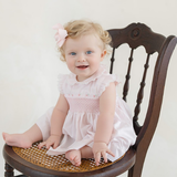 Smocked Lace Fly Sleeve Dress
