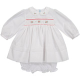 Long Sleeve Smocked Holiday Dress