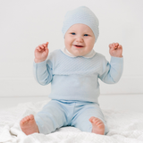 Boys Pique Collar Diamond Knit 2-Piece with Hat