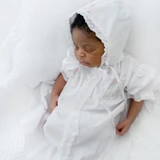 Girls Floral Rosebud Lace Daygown