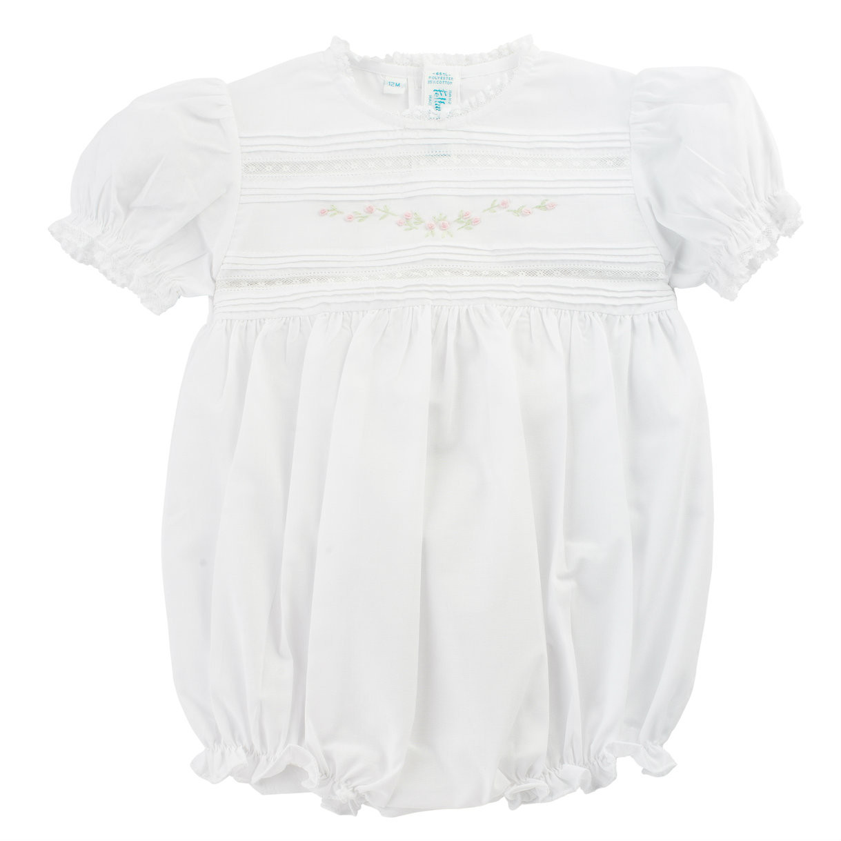 Baby Girl White Floral Bullions Dress