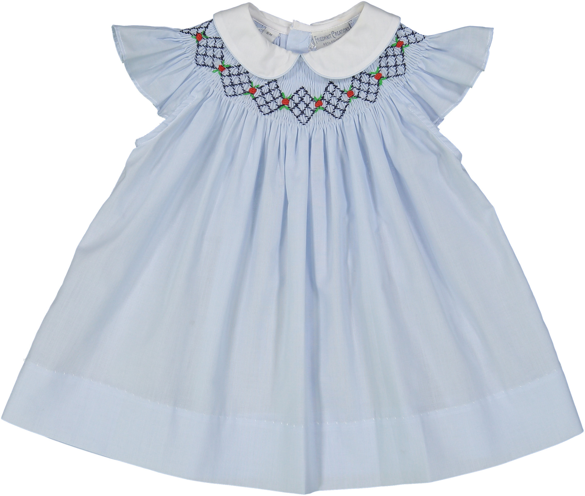 Smocked Pink & Blue Dress for Baby Girl and Toddler I Feltman Brothers