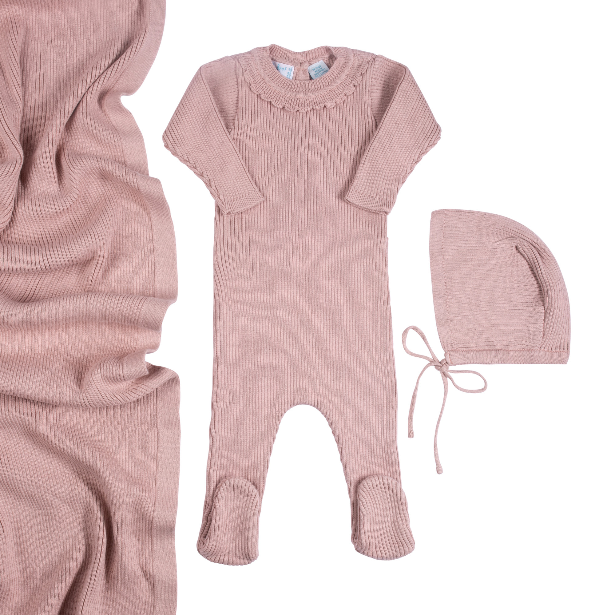 Knit Collar Ruffle Romper