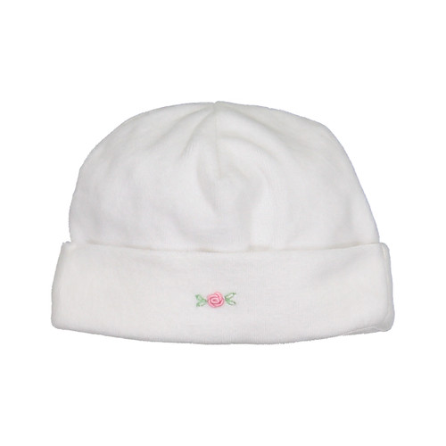 White Velour Blossoms Hat from Feltman Brothers