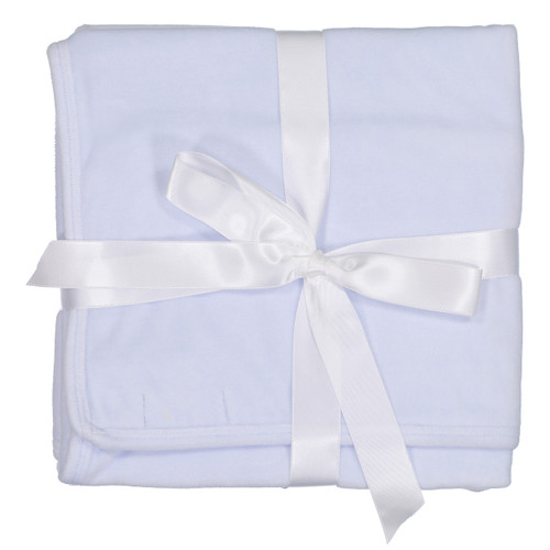 Blue Velour Blanket From Feltman Brothers