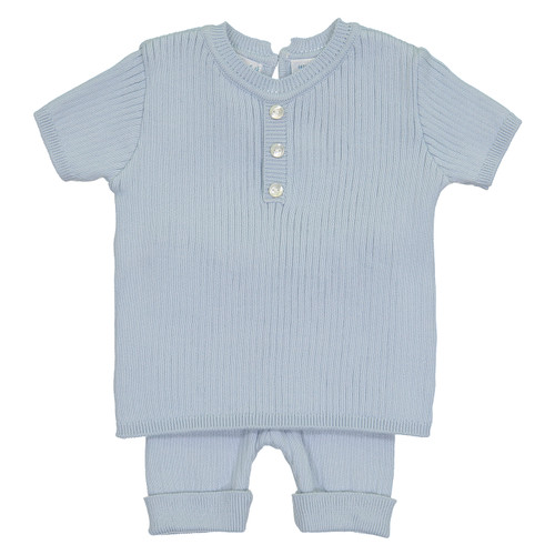 Mock Button Short Ribbed Set From Feltman Brothers