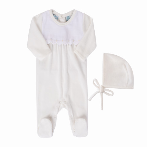 White velour sales baby grow