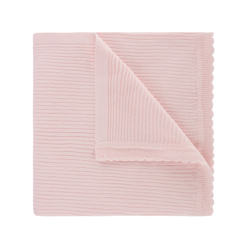 Scallop Knit Blanket - GOTS Natural