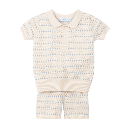 Boys Pointelle Jacquard Knit Set