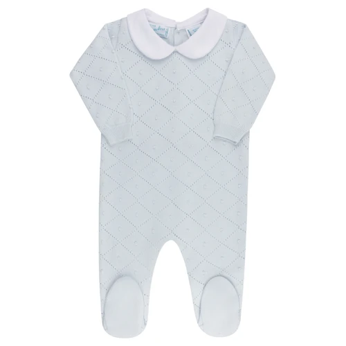 Boys Peter Pan Diamond Knit Romper 