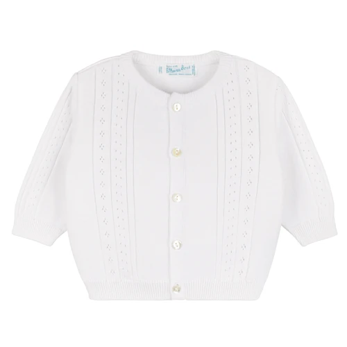 Classic Pointelle Knit Cardigan