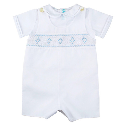 Smocked Diamond Shortall