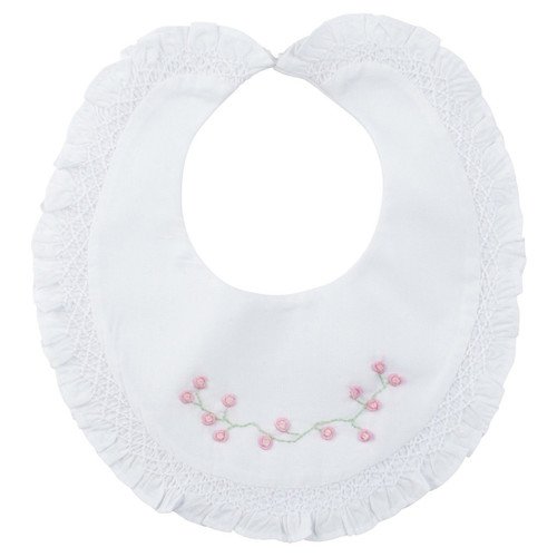 White Rose Garden Collection Bib by Feltman Brothers