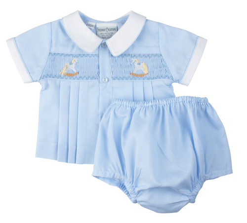 Rocking Horse Smocked Diaper Set From Feltman Brothers