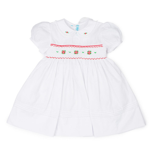 Smocked Ivory Vintage Dress For Baby Girl and Toddler I Feltman Brothers