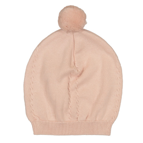 Pom Pom Cable Knit Hat