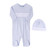 Baby Boy`s Smocked Argyle Romper with Hat