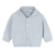 Hooded Button Down Cable Knit Cardigan Blue