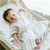 Boys White Train Embroidery Folded Daygown