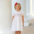 White Short Sleeve Smocked Holiday Dress by Feltman Brothers