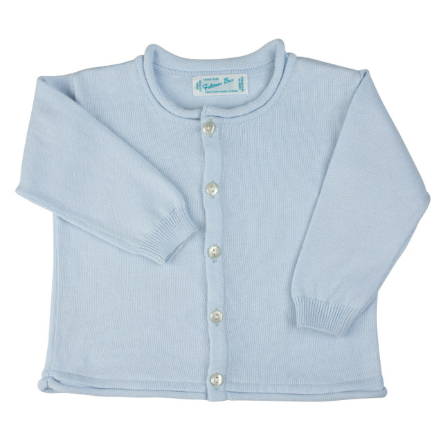 Feltman Brothers Baby / Toddler Boys Ivory Vintage Button On Suit - Blue Embroidery