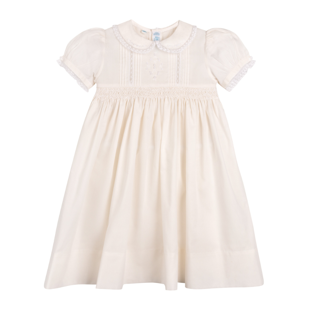 Feltman Brothers Baby Girl's, Little Girl's & Girl's Flower Puff-Sleeve Dress - Ivory - Size 7