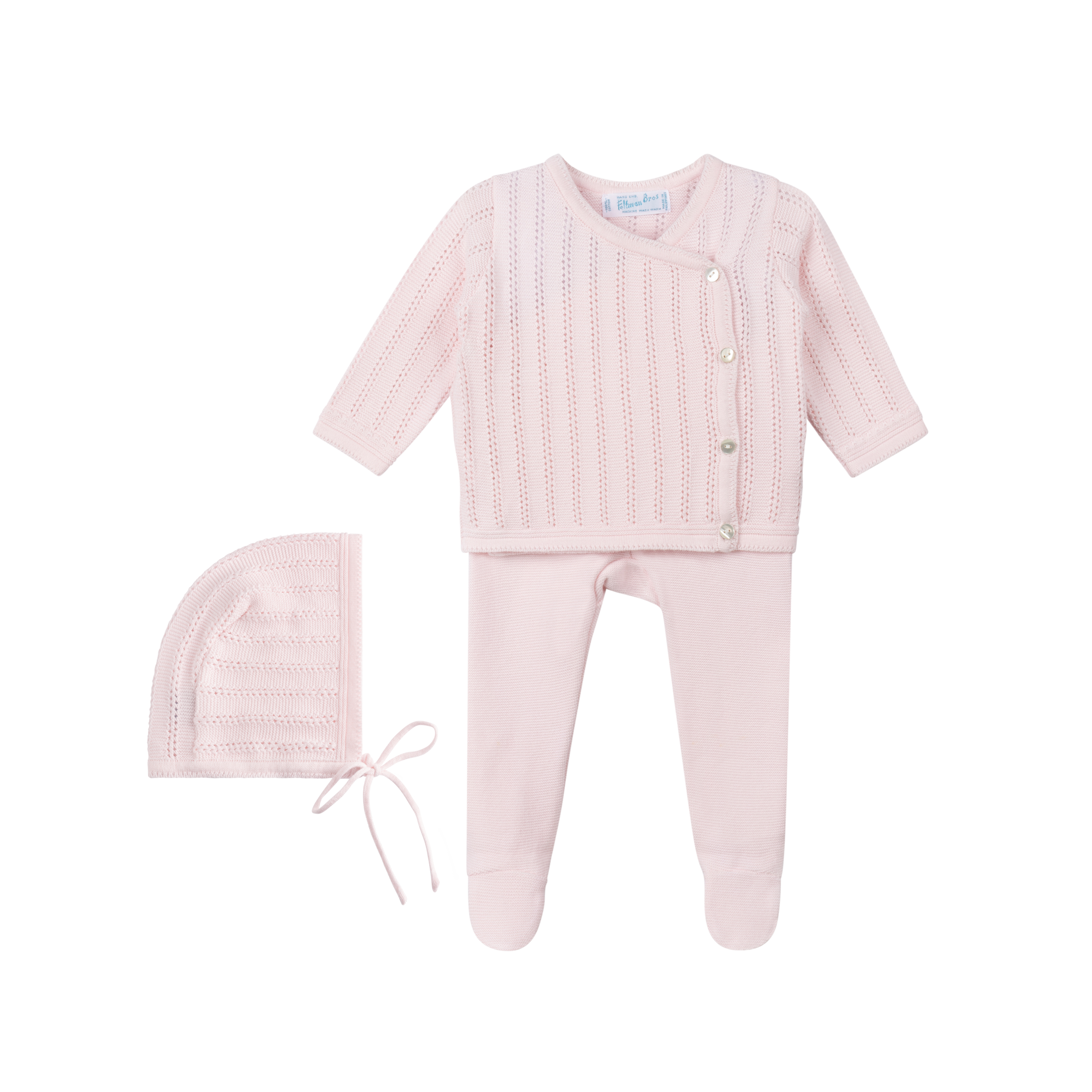 Boys and Girls Pointelle Wrap Set with Hat I Boys Bris Outfit