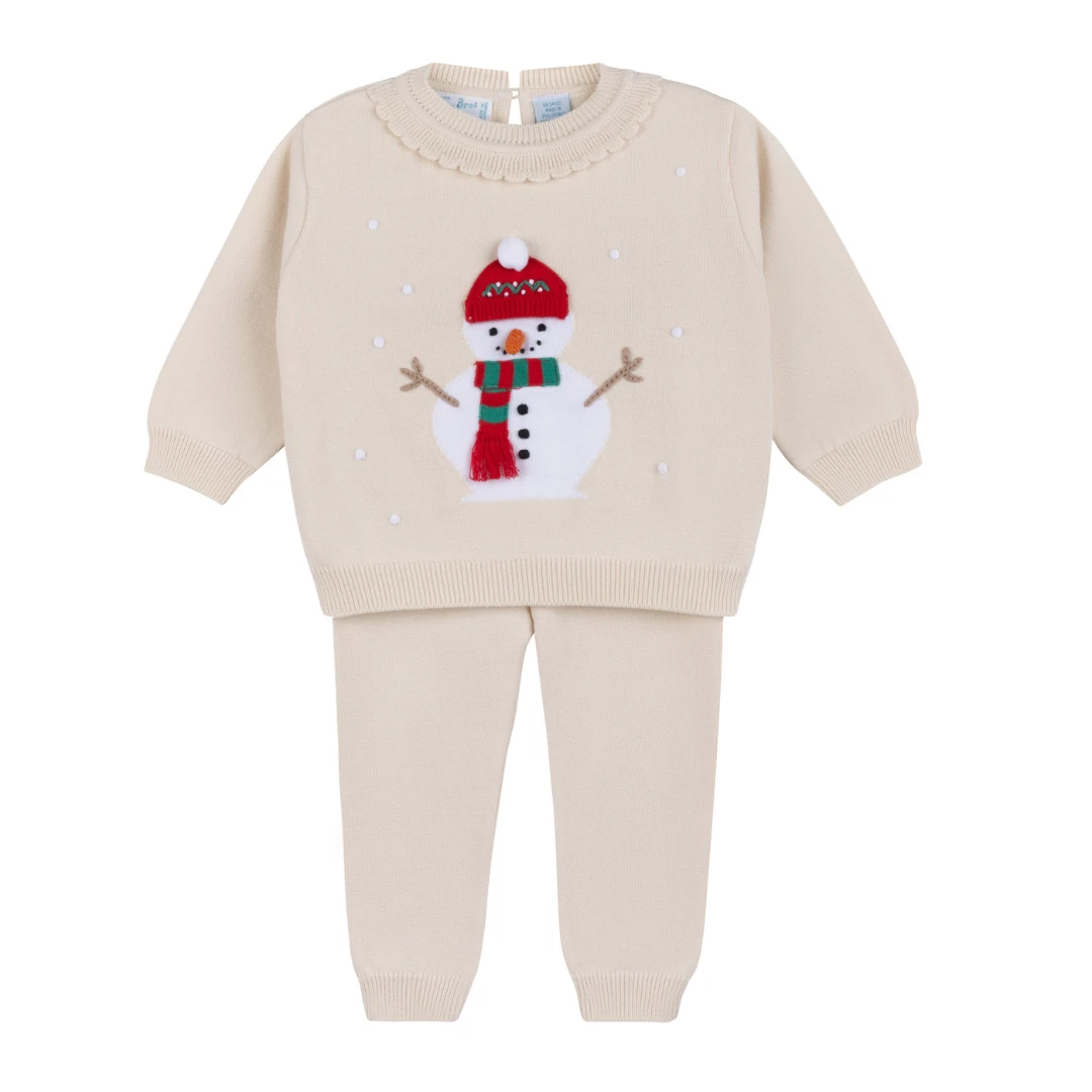 target infant christmas dresses Feltman Brothers Girls' Holiday Snowman Knit Set - Baby, Little Kid - Ivory/Cream - Size 3M Toddler dresses