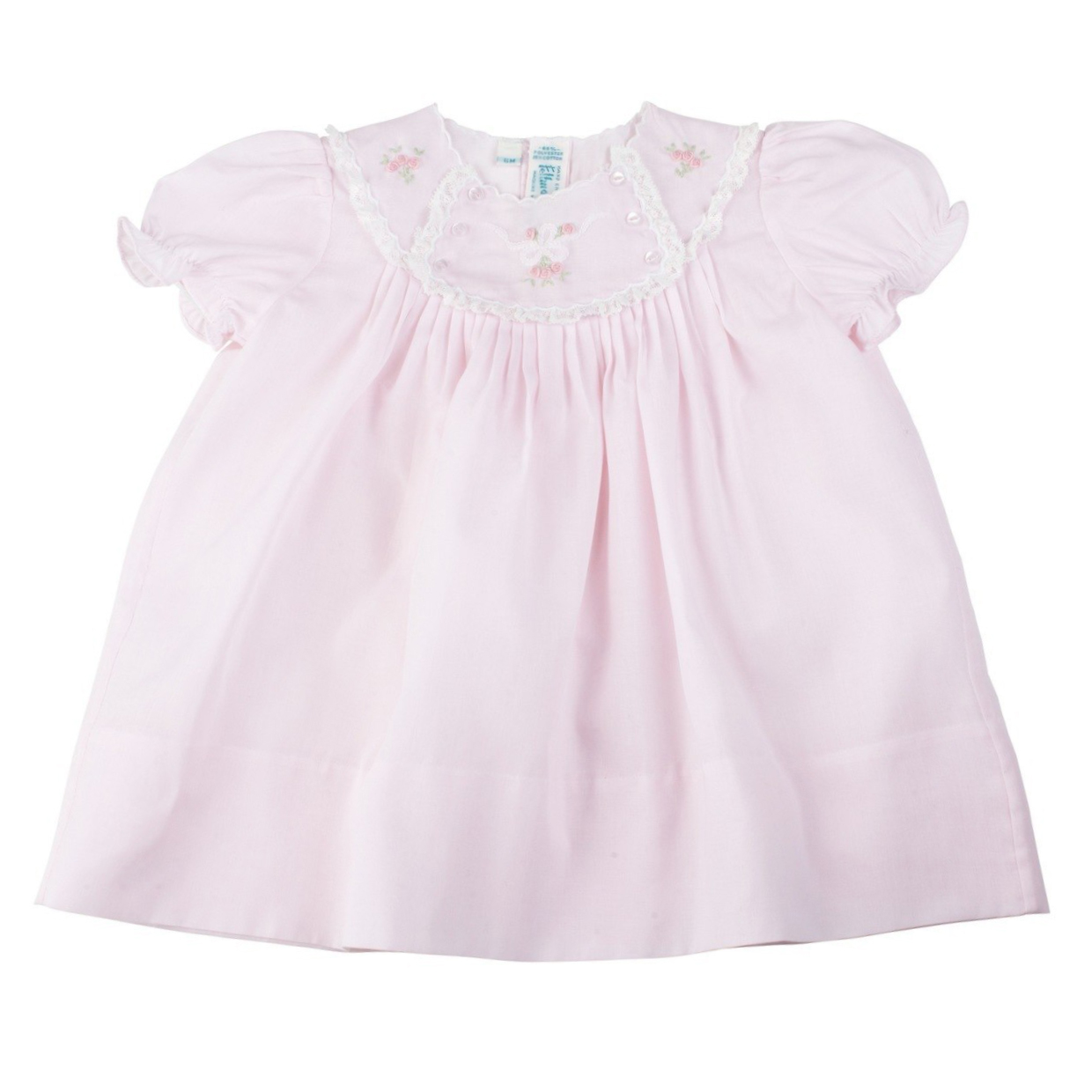 ワンピース Lace Quilted Bow Flower Brooch Sundress Newborn Girl Flower Dress | Feltman Brothers