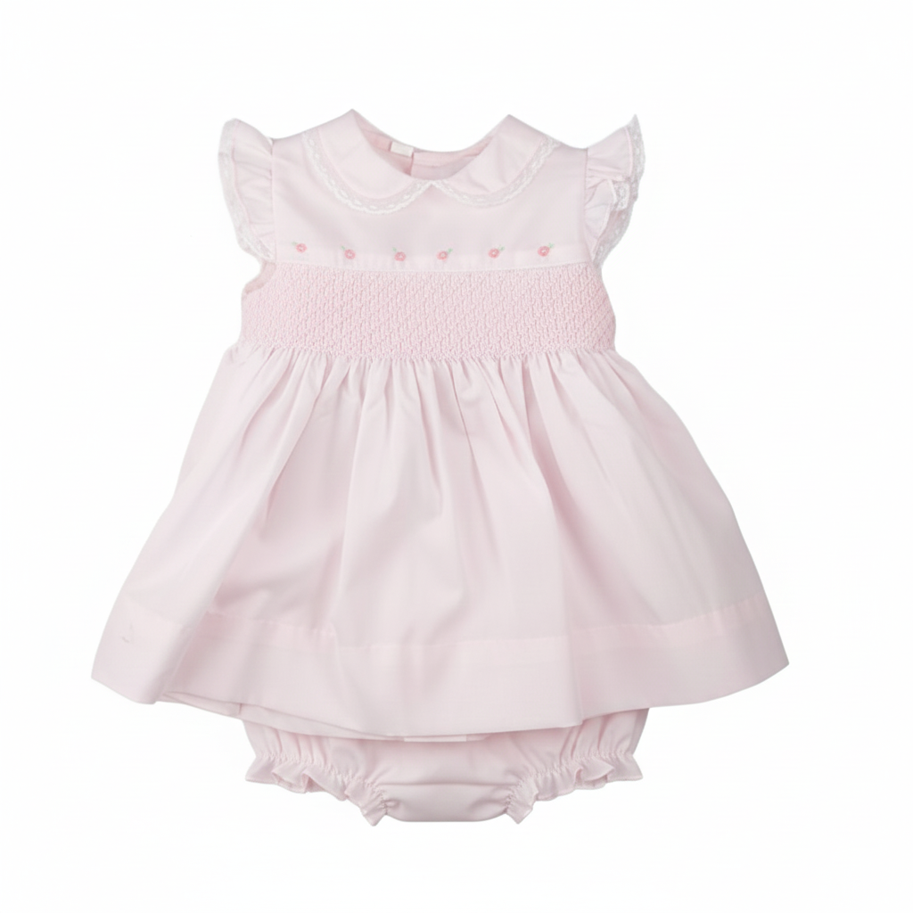 Feltman Brothers Smocked Lace Fly Sleeve Dress 3M