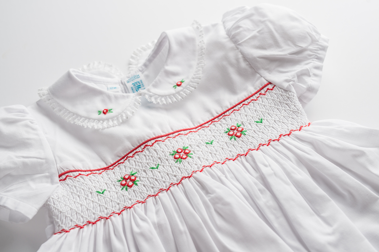 white christmas dresses Ribbon Smocked Gown main image 0