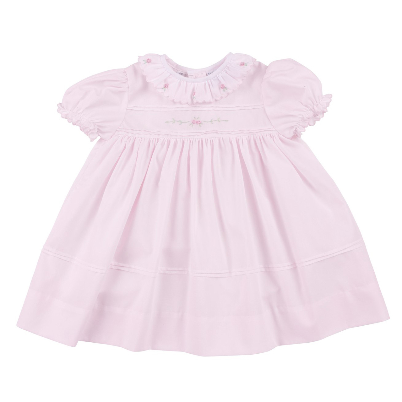 2819 Smocked Short Sleeve Dress with Bonnet – Tres Elegant