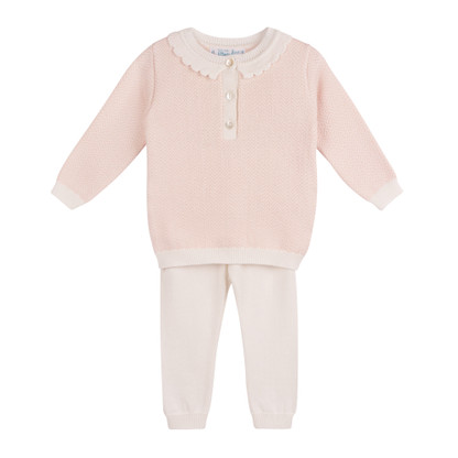 Girls Blush Chevron Knit Set I Feltman Brothers