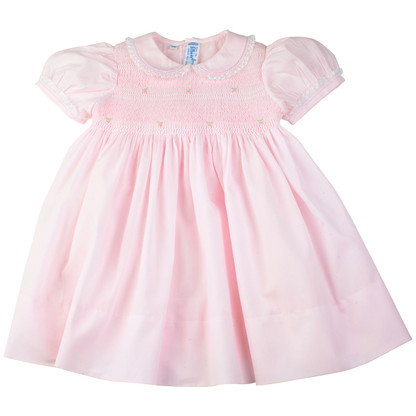 Smocked Flower Dress For Baby Girl | Feltman Brothers