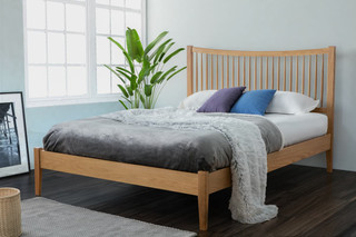 Berwick Spindled Oak Solid Wood Bed Frame